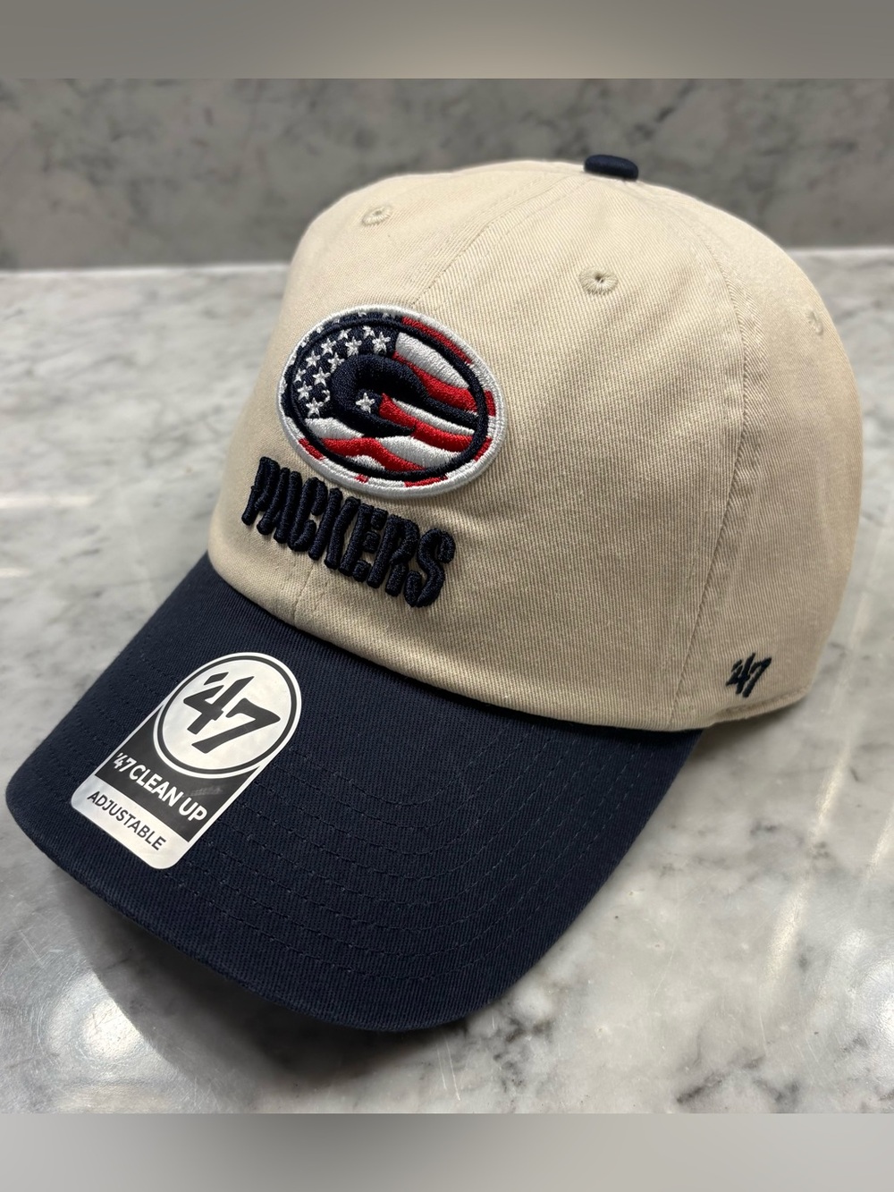 ‘47 Limited Edition American Flag Green Bay Packers Clean Up Adjustable Hat USA